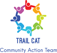 The Trail Community Action Team logo with a graphic circle of people linking arms