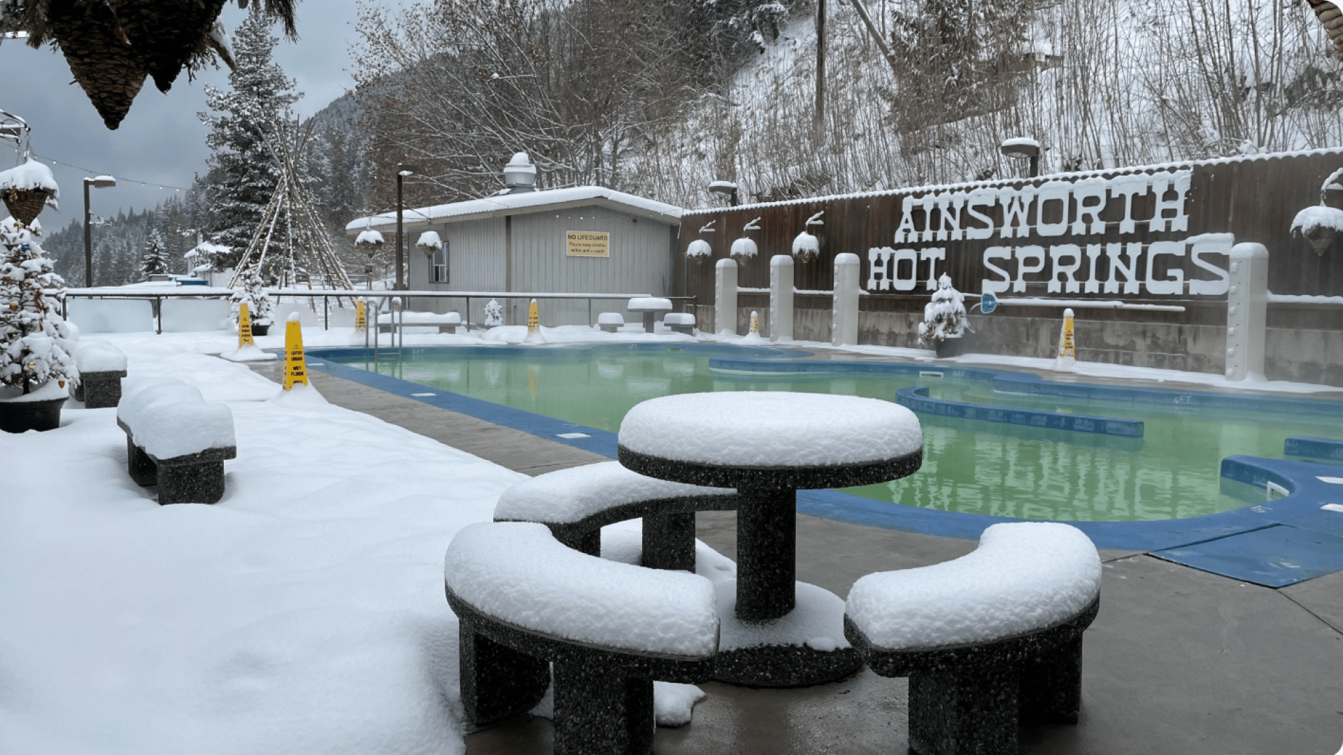 snowy ainsworth hot springs