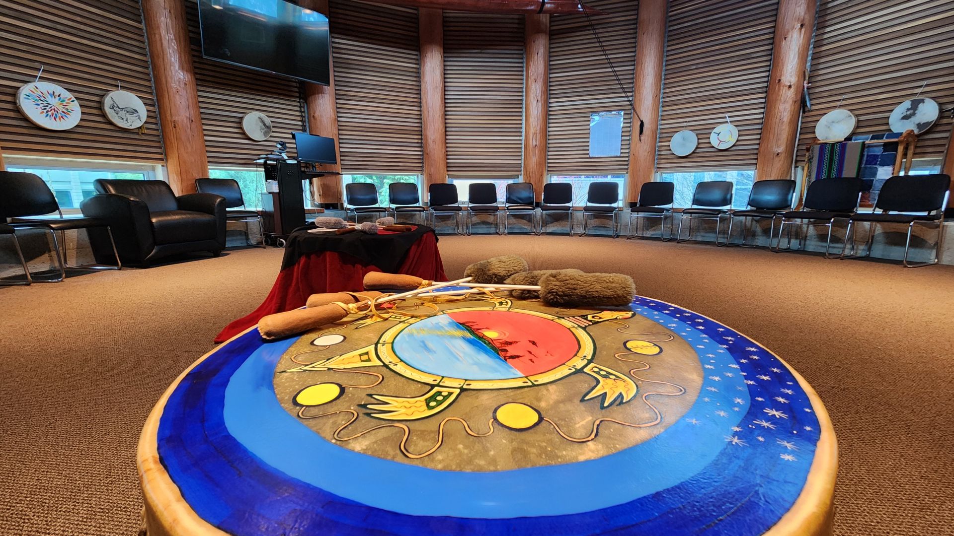 Powwow drum in the Gathering Place 