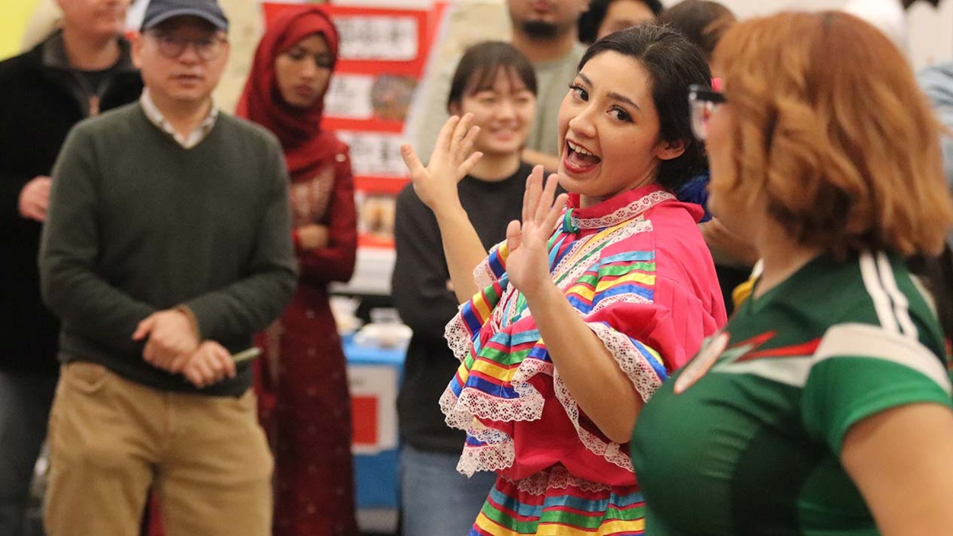 Mexican student dancing