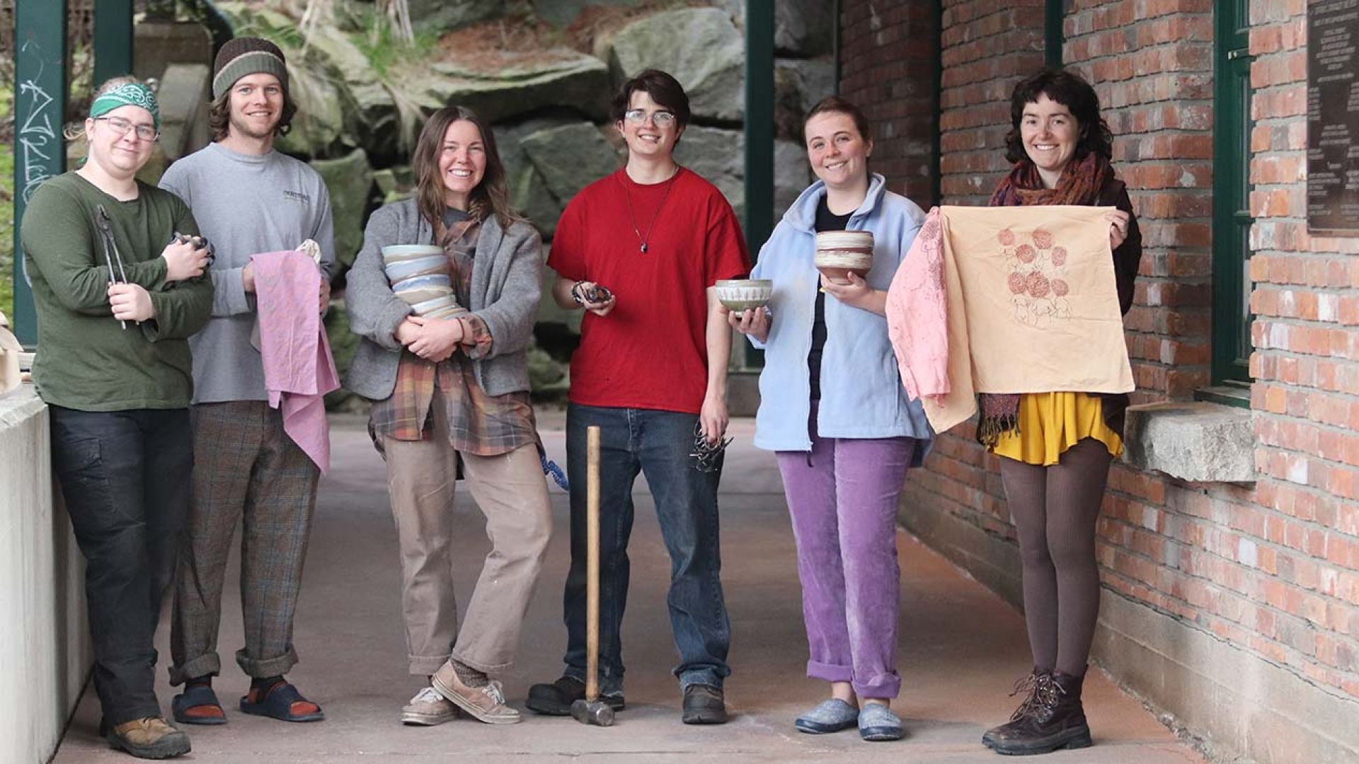 Kootenay Studio Arts cohort before spring sale