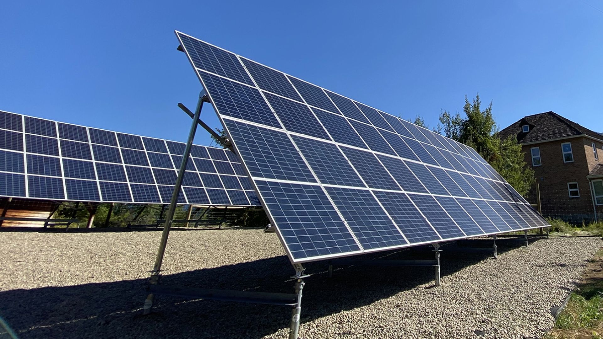 Solar panels at the Mir Centre for Peace, Castlegar Campus