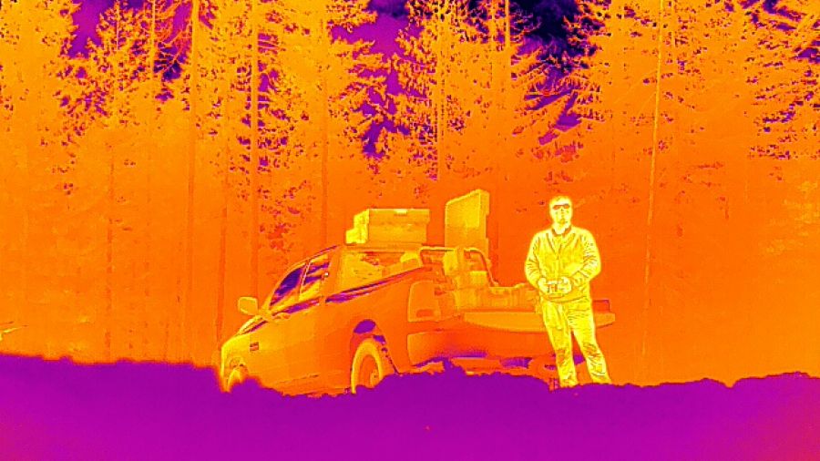 Thermal image captured by the GIS & Natural Resource Management team