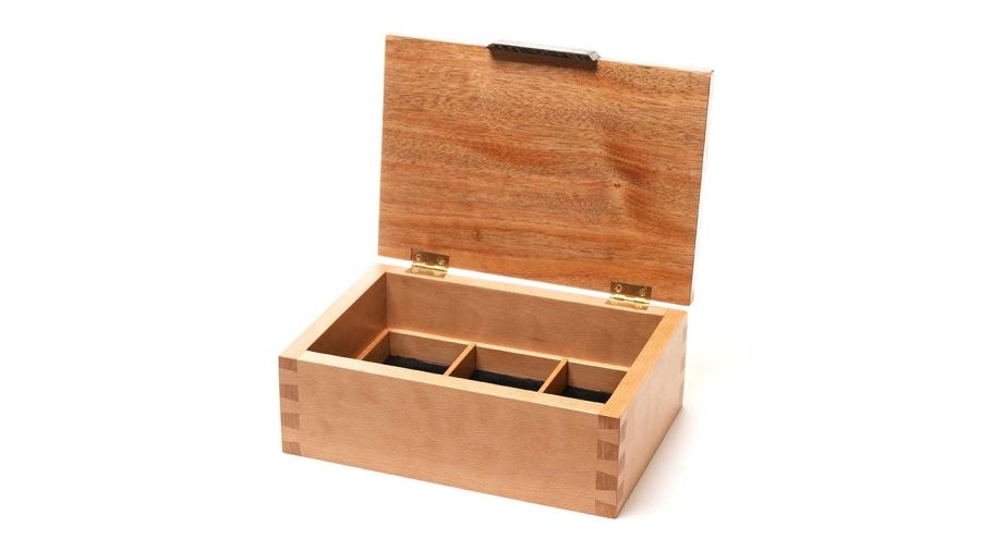 Wooden box by Jack Wichert, opened