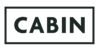 The cabin logo: the word CABIN with a black square around it