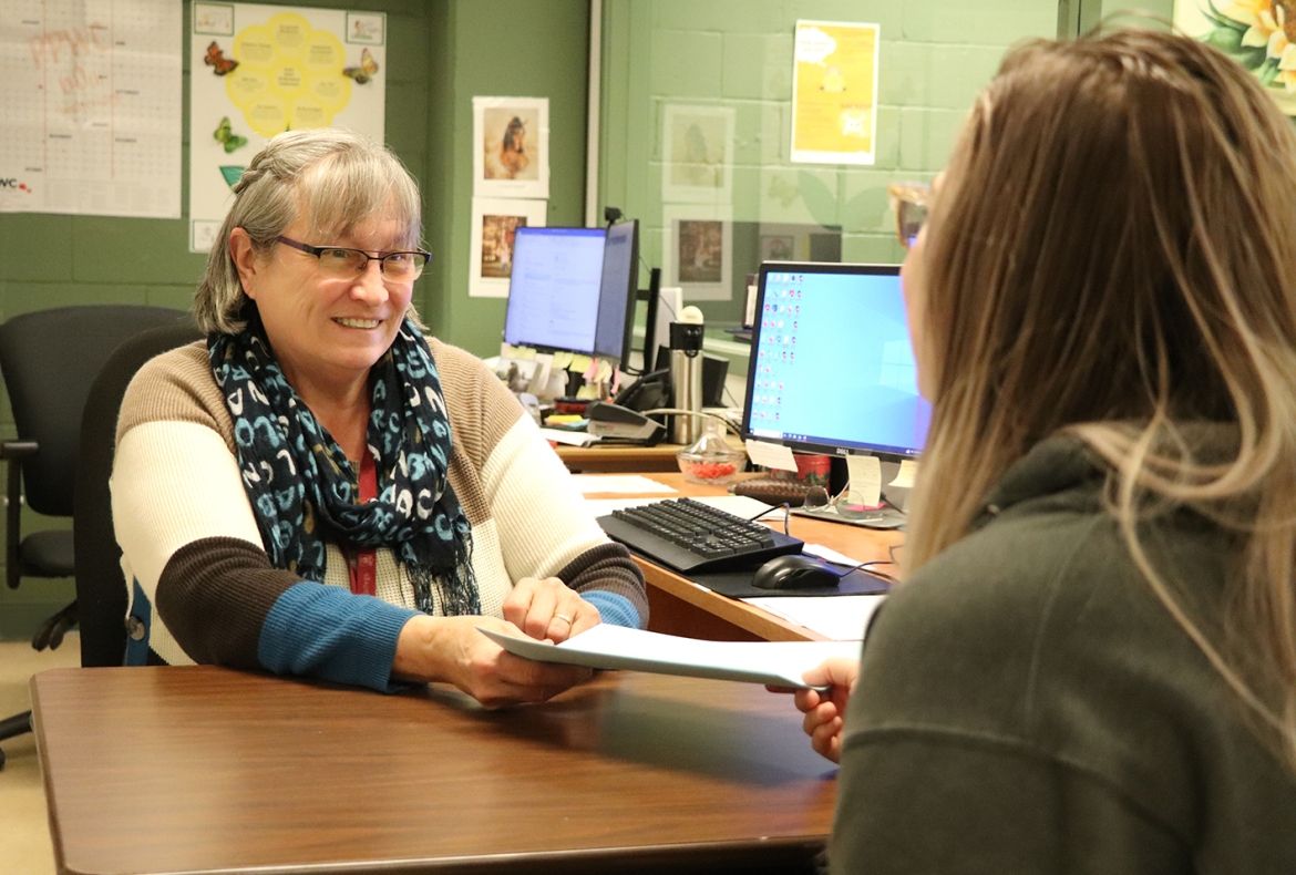 Accessibility Services meeting with student