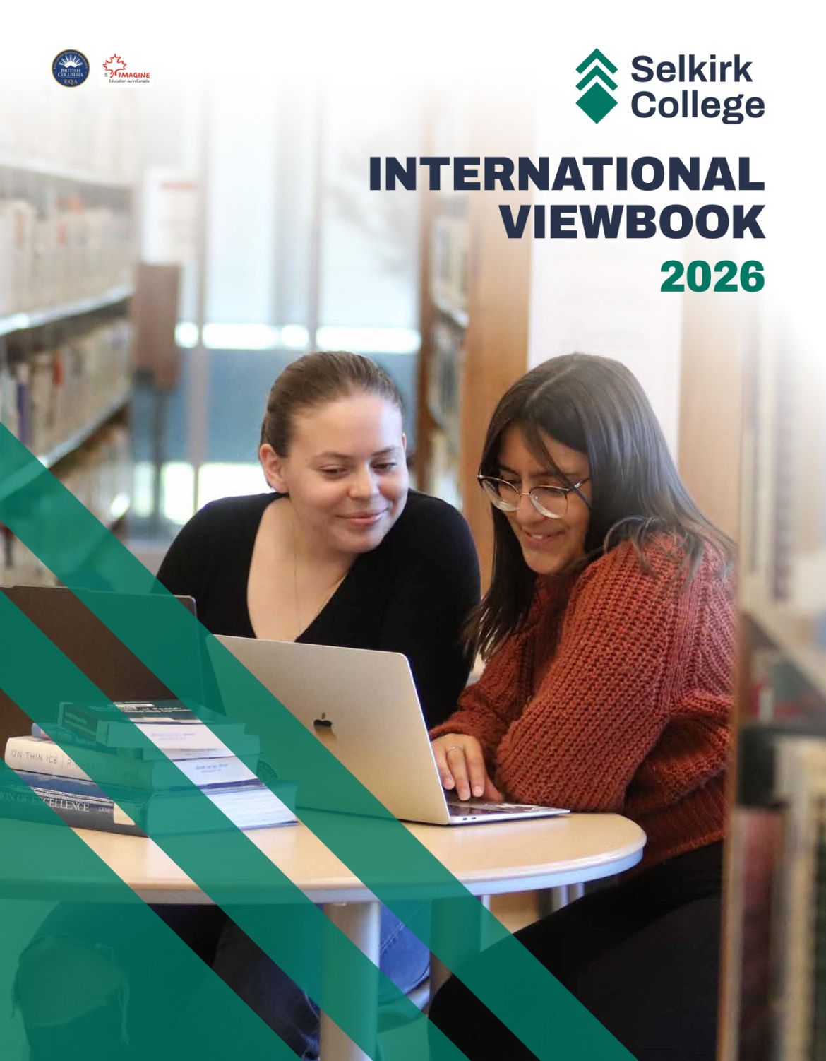 Students studying in library