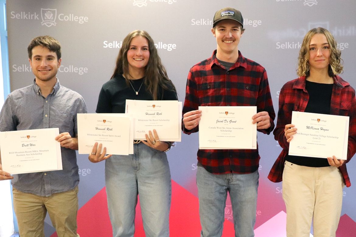 Students at an awards celebration