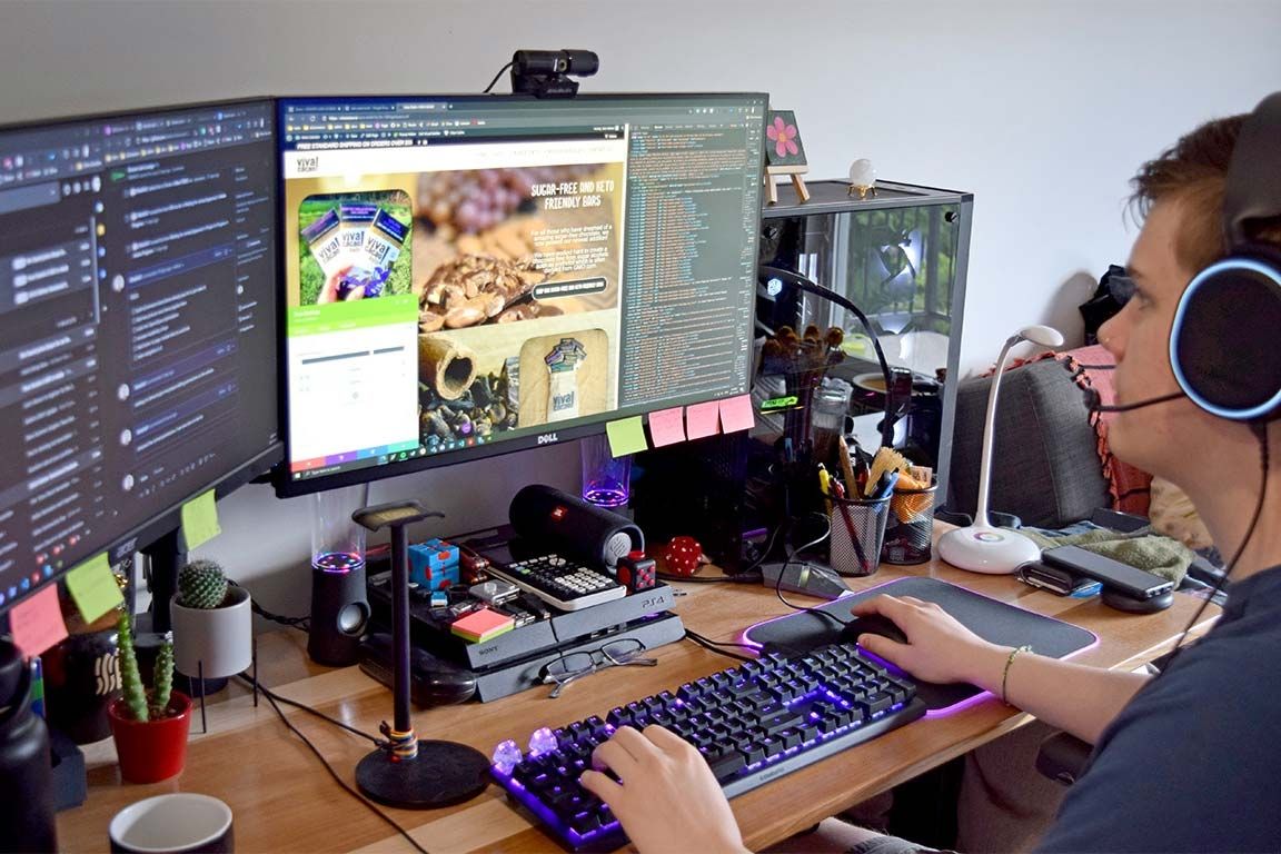 A student works with machines in advanced computing