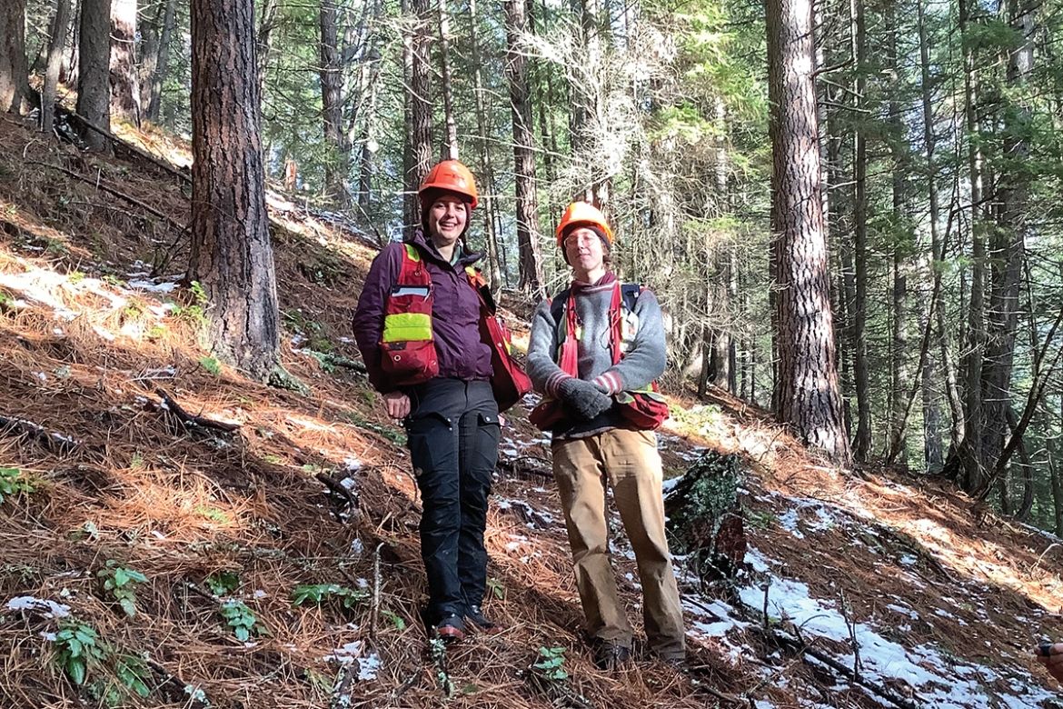 Students learning in the Skattebo Forest