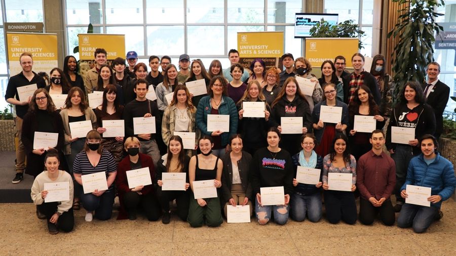 Students in the School of University Arts & Sciences took a late-semester pause to be recognized by faculty for outstanding efforts over the last two semesters at the annual UAS Excellence Awards on the Castlegar Campus.