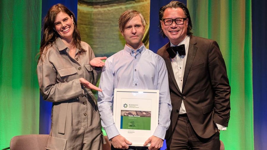 Robin DuPont (in the middle) receives a BC Achievement Award