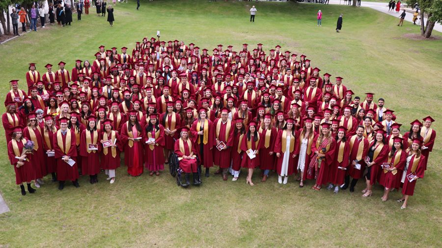 Selkirk College graduating class from morning ceremony