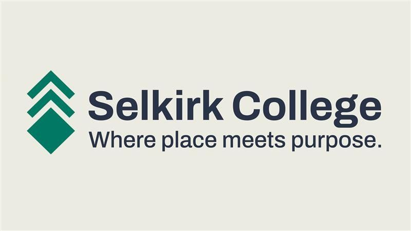 An image of the Selkirk College logo with the tagline, "Where place meets purpose."