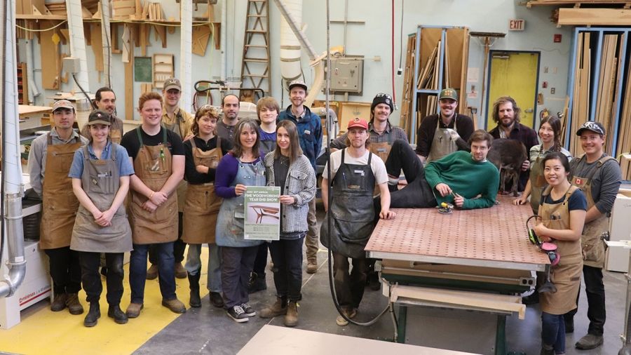 Students and instructors in the Selkirk College Fine Woodworking Program are busy putting the finishing touches on the semester at Nelson’s Silver King Campus.