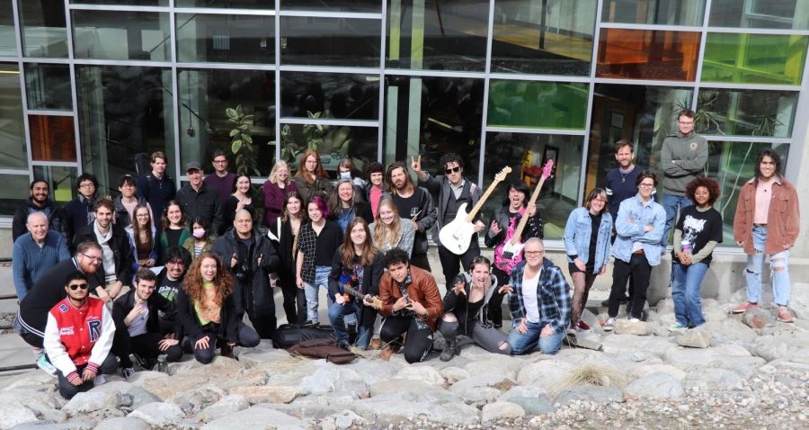 A group shot of the students in the music program