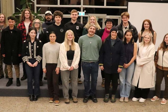 Group of CBT bursary recipients on stage