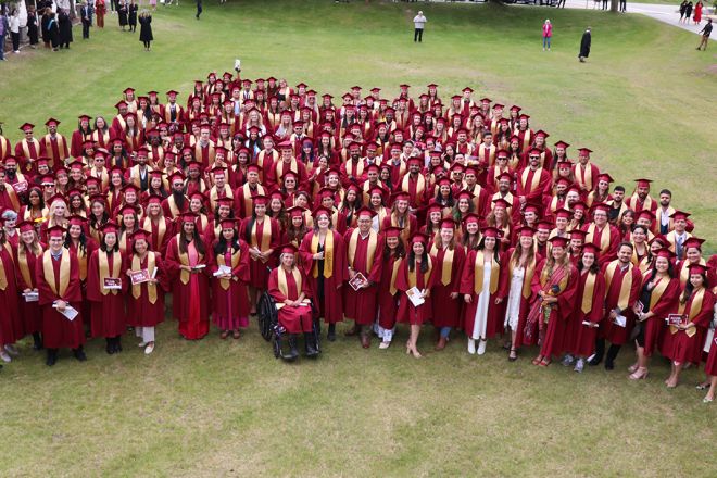 Selkirk College graduating class from morning ceremony