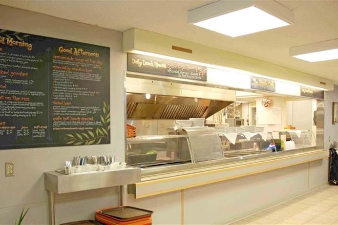 The servery area in the Ripple Café on the Castlegar Campus